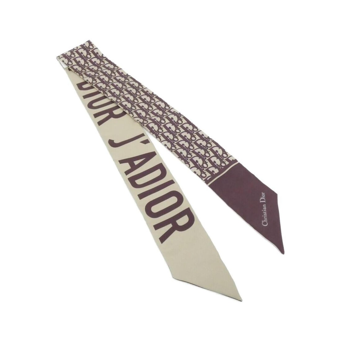 Christian Dior DIOR OBLIQUE scarf muffler: --- Catalog ---Category: SizeSize (LxW): 6cm x 98cm / 2.36'' x 38.58''Category: DesignType: ScarfColor: Beige, BordeauxGender: WomenMaterial: Silk Category: GeneralMPN: DIOR OBLIQUEBrand: Christian Di