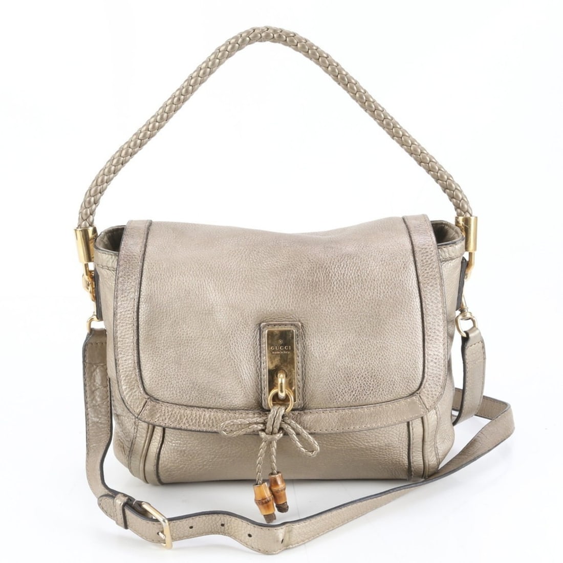 Gucci Bamboo Bella 282301 Leather 2-Way Shoulder Bag, Crossbody, Handbag, Tote for Women (1 of 9)