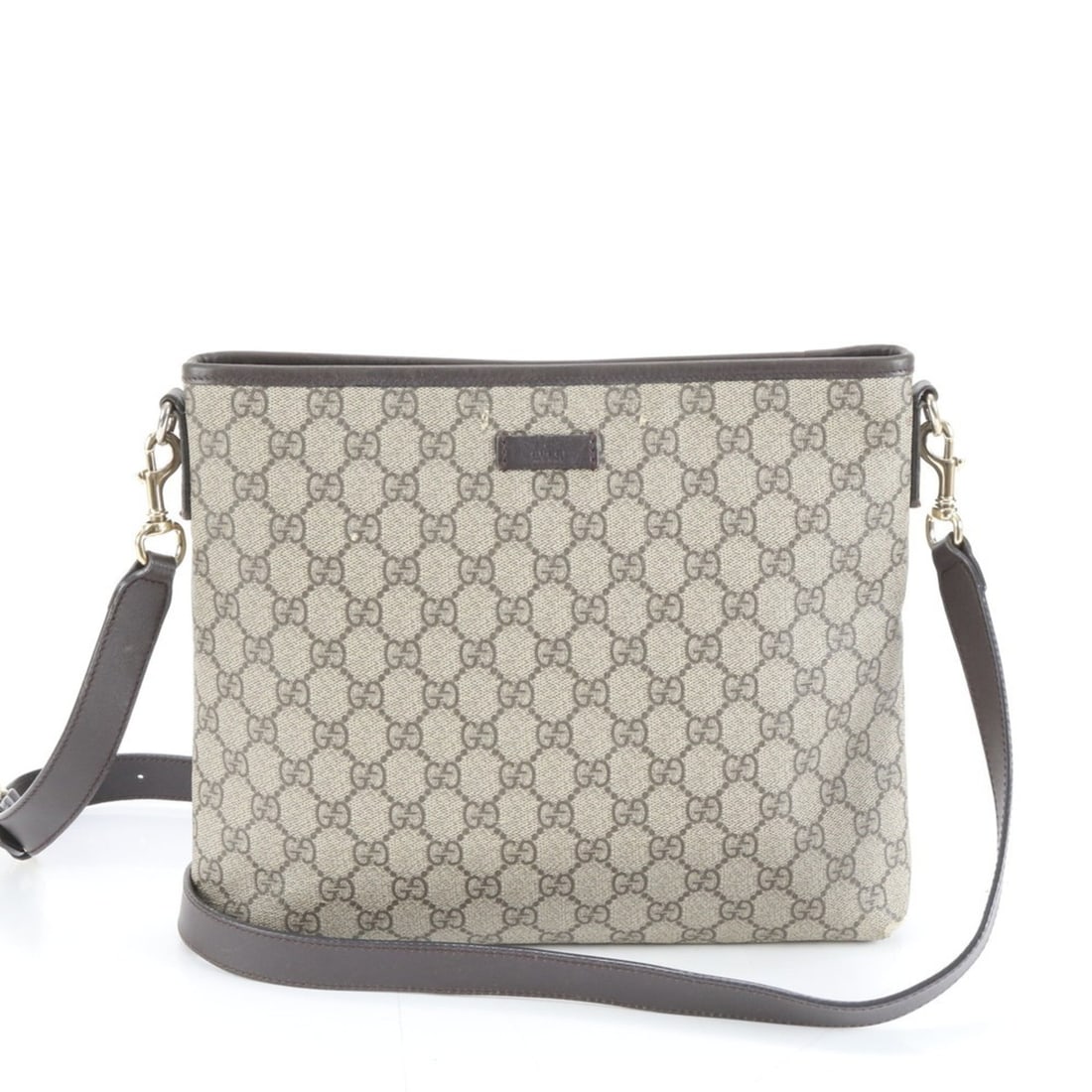 Gucci GG Supreme 388924 Leather Messenger Shoulder Bag, Brown, Men's: --- Catalog ---Category: SizeSize (HxWxD): 24cm x 29cm x 4cm / 9.44'' x 11.41'' x 1.57''Category: DesignType: Shoulder bagColor: BrownGender: MenMaterial: Leather , Coated canvas Category: GeneralMPN: