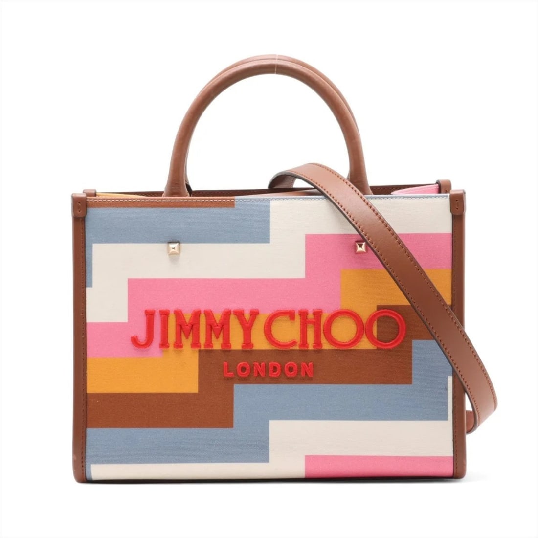 Jimmy Choo Avenue S 2-Way Shoulder Bag/Hand Tote for Women: --- Catalog ---Category: SizeSize (HxWxD): 20cm x 27cm x 13cm / 7.87'' x 10.62'' x 5.11''Category: DesignType: Shoulder bagColor: BrownGender: WomenCategory: GeneralBrand: Jimmy ChooCountry of Origin: