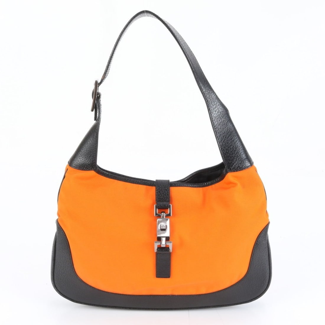 Gucci Jackie 001 3306 Leather and Nylon One-Shoulder Bag, Orange Black, Women's (1 of 12)