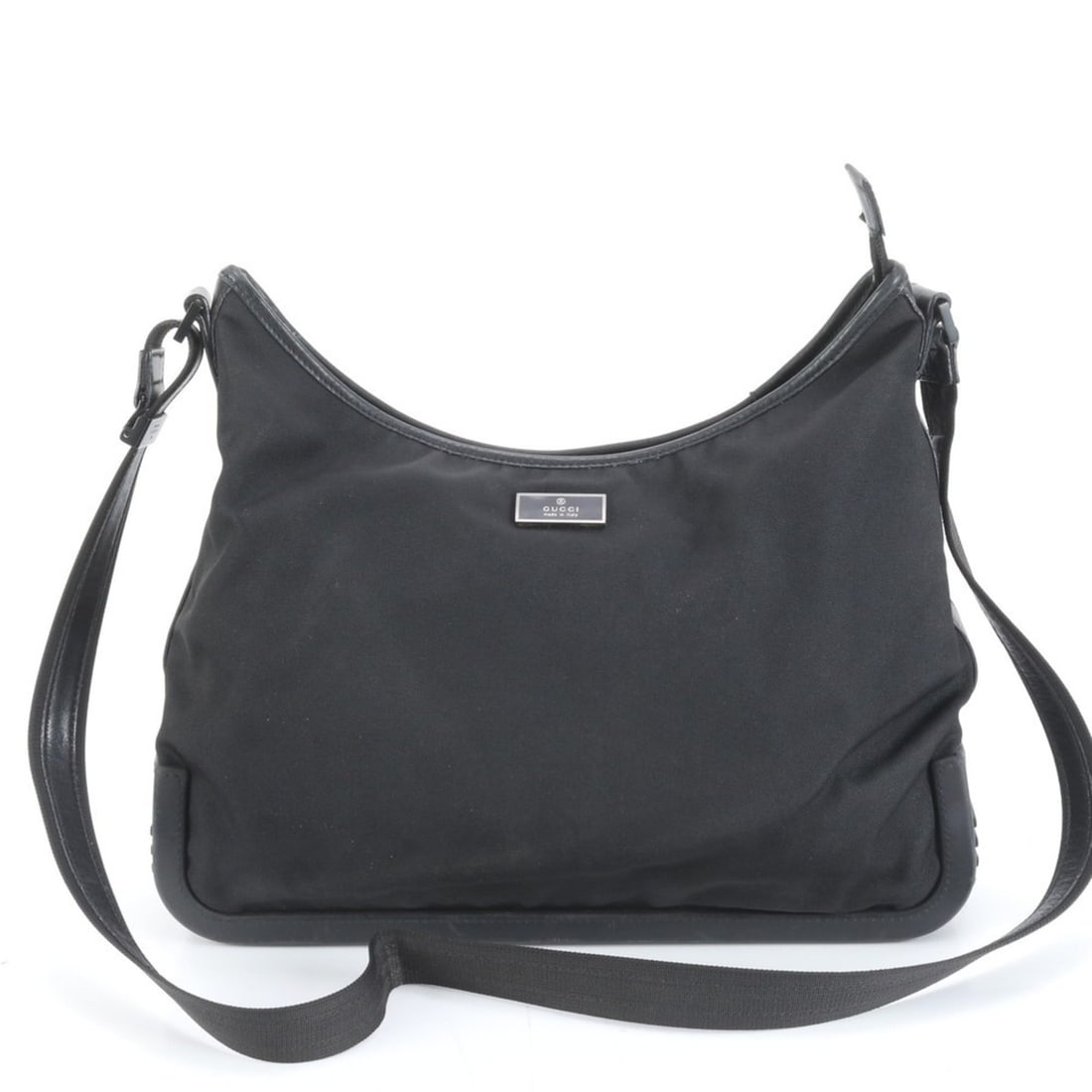 Gucci 001 3392 Leather Messenger Shoulder Bag, Black, Men's (1 of 13)