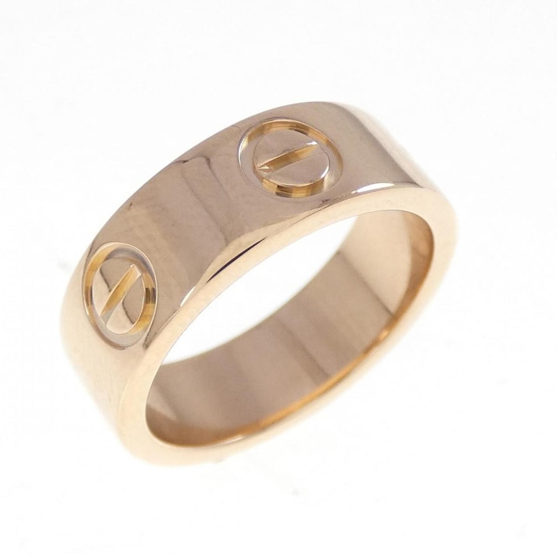 Cartier Love Ring: --- Catalog ---Category: SizeUS Size: 3.5Brand Size: 45Category: DesignType: Band ringColor: Pink goldGender: WomenMaterial: Pink gold (18K)Category: GeneralMPN: B4084600Brand: Cartier--- Item List --