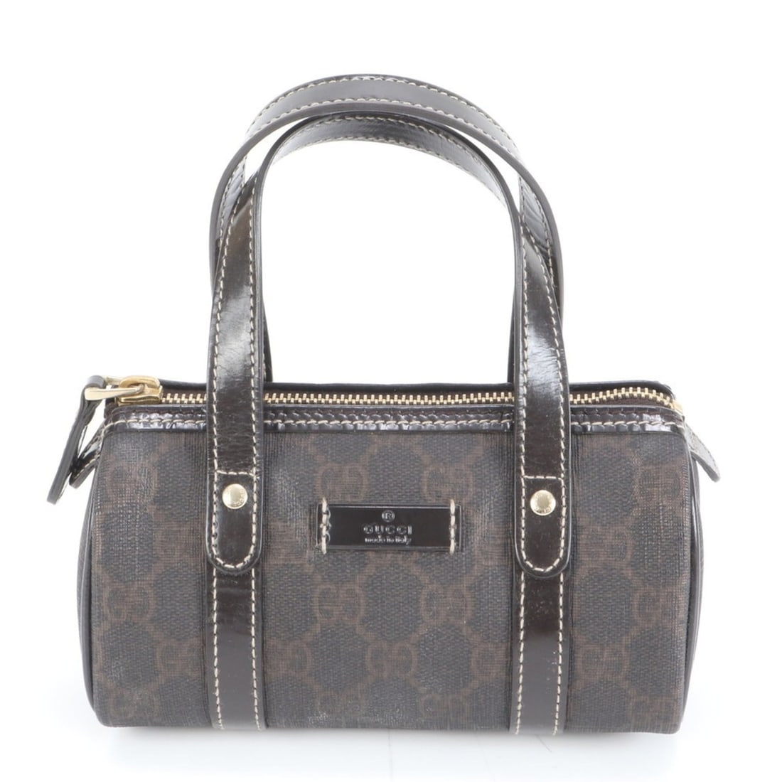 Gucci GG Supreme 190400 Leather Tote Handbag, Brown, Women's (1 of 11)