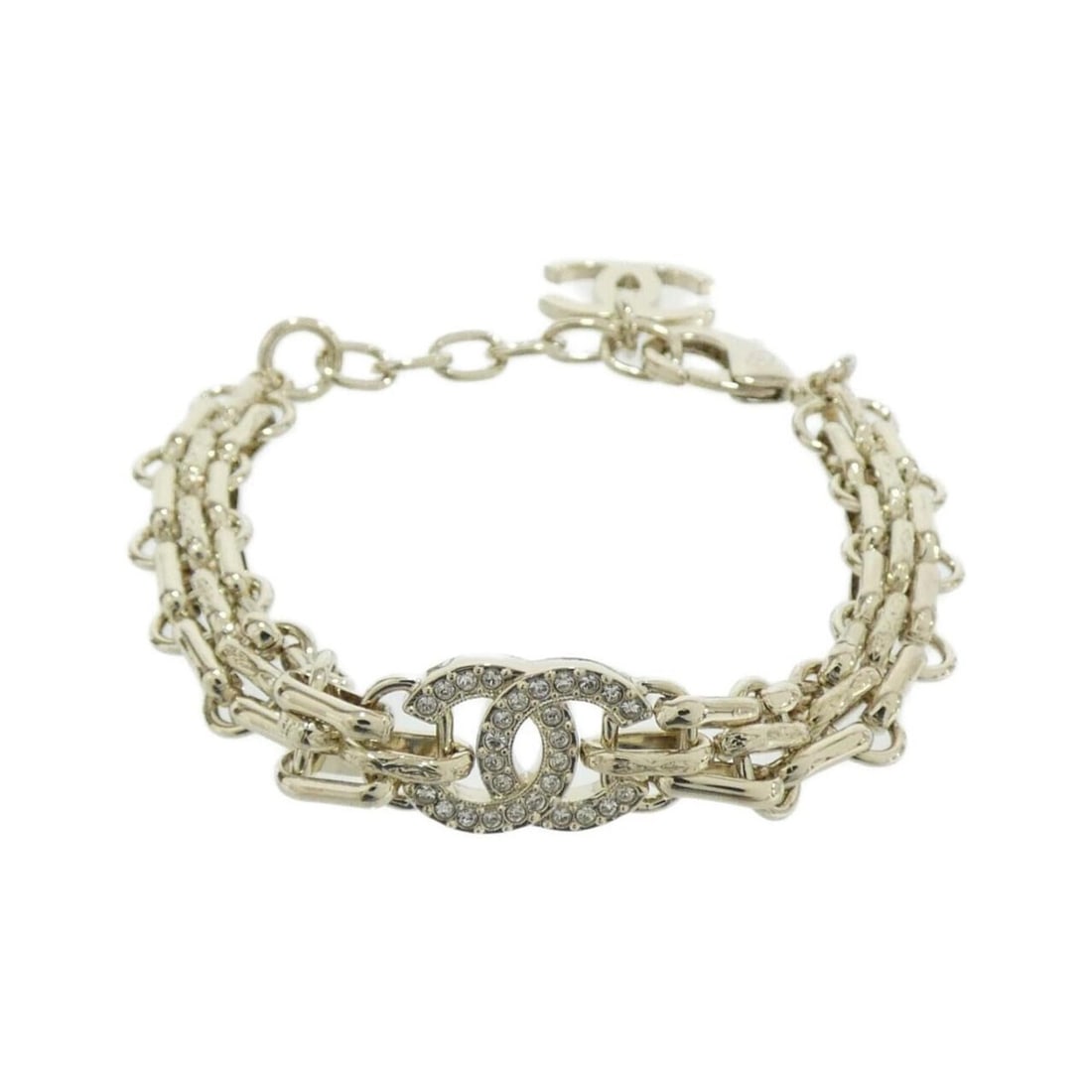 Chanel ABG086 Bracelet: --- Catalog ---Category: SizeLength: 18cm - 20cm / 7.08'' - 7.87''Category: DesignType: Charm braceletColor: GoldStone: CrystalGender: WomenCategory: GeneralMPN: ABG086Brand: Chanel--- Item List