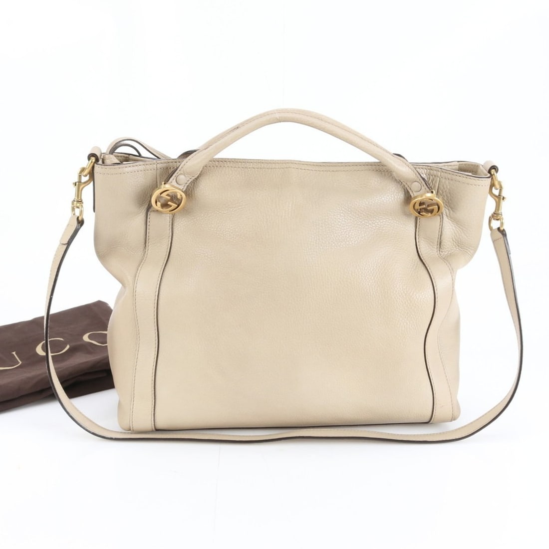 Gucci Miss GG 323675 Leather 2-Way Shoulder Bag, Handbag/Shoulder Beige, Women's (1 of 9)