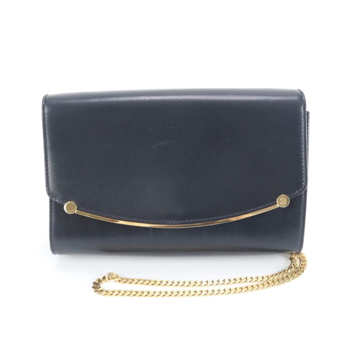 Bally Chain Crossbody Leather Shoulder Bag in Navy: --- Catalog ---Category: SizeSize (HxWxD): 15cm x 20cm x 5cm / 5.9'' x 7.87'' x 1.96''Strap Length: 98cm / 38.58''Category: DesignType: Shoulder bagColor: NavyGender: WomenMaterial: Leather Category: