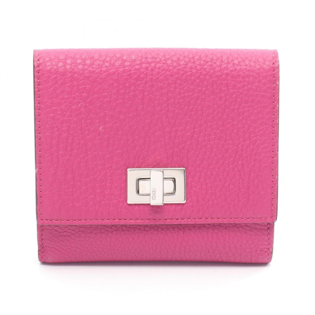 Fendi Peekaboo Bifold Wallet, Leather, Women's, Pink, 8M0438 (1 of 9)