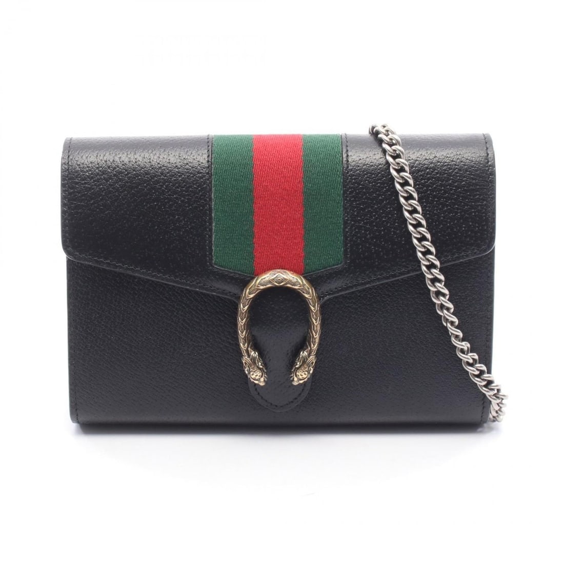 Gucci Dionysus Shoulder Bag, Leather, Women's, Black, Multicolor, 481377 (1 of 7)