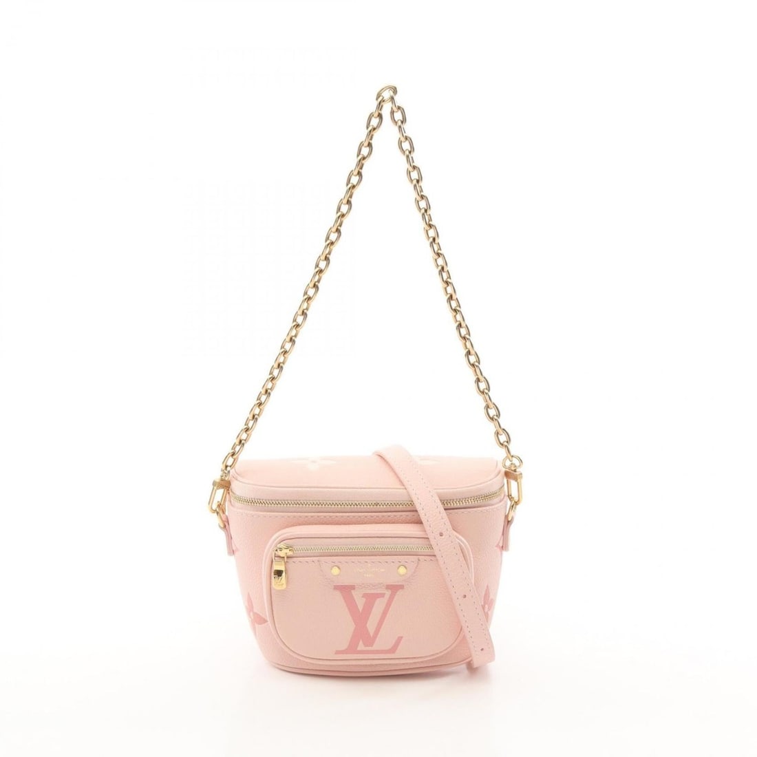 Louis Vuitton Mini Bum Bag, Monogram Empreinte Leather, Women's, Pink, M82347: --- Catalog ---Category: SizeSize (HxWxD): 14cm x 15cm x 6.5cm / 5.51'' x 5.9'' x 2.55''Category: DesignType: HandbagColor: Monogram, PinkGender: WomenMaterial: Monogram Empreinte Category: GeneralMPN