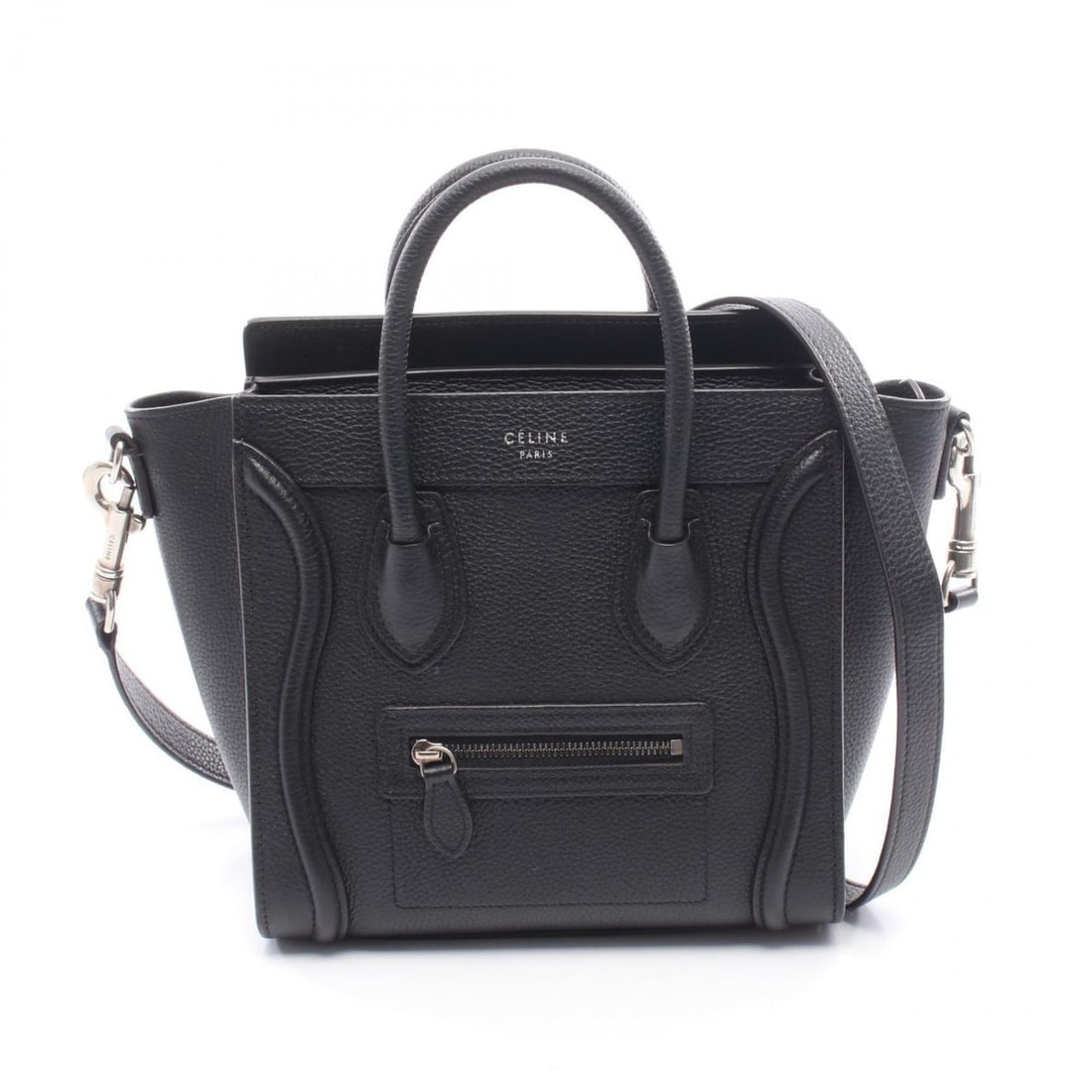 Celine Luggage Nano Shopper Handbag, Leather, Women's, Black: --- Catalog ---Category: SizeSize (HxWxD): 20cm x 20cm x 9cm / 7.87'' x 7.87'' x 3.54''Category: DesignType: HandbagColor: BlackGender: WomenMaterial: Leather Category: GeneralBrand: Celine--- Item Li