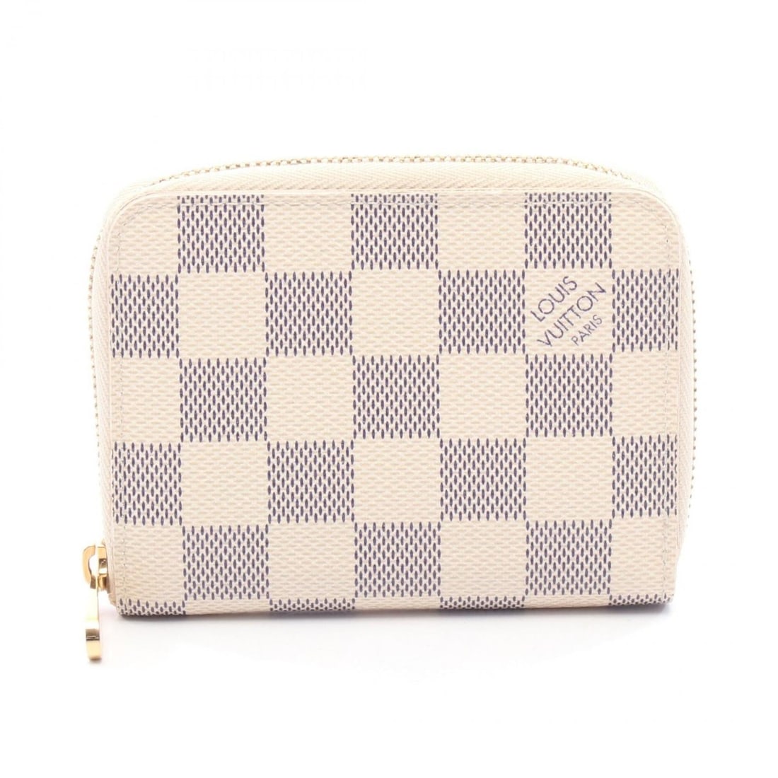 Louis Vuitton Zippy Coin Purse Wallet, Canvas Damier Azur, Women's, White, N63069 (1 of 9)