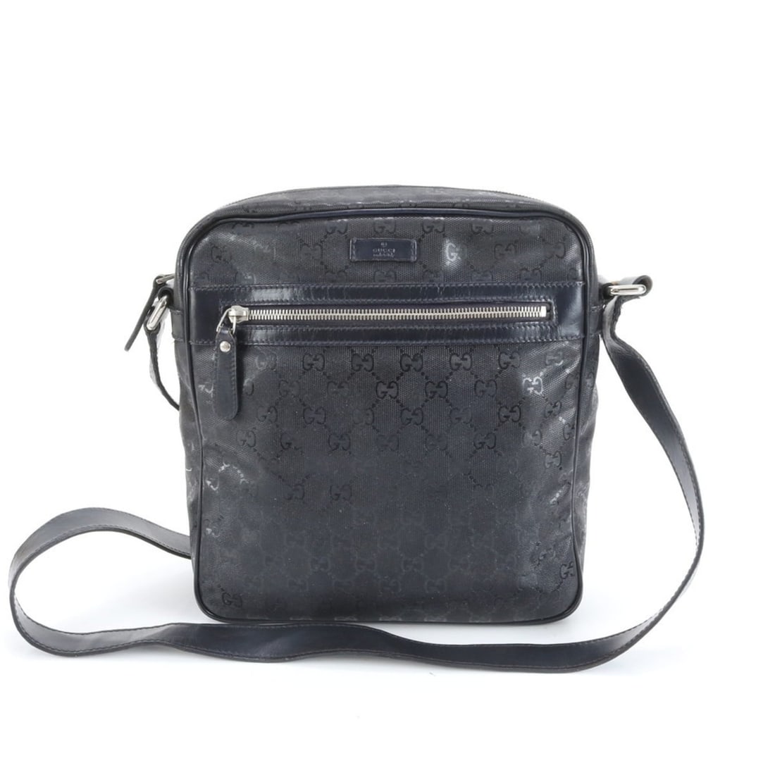 Gucci GG Imprime 201448 Leather Messenger Shoulder Bag in Black for Men (1 of 16)