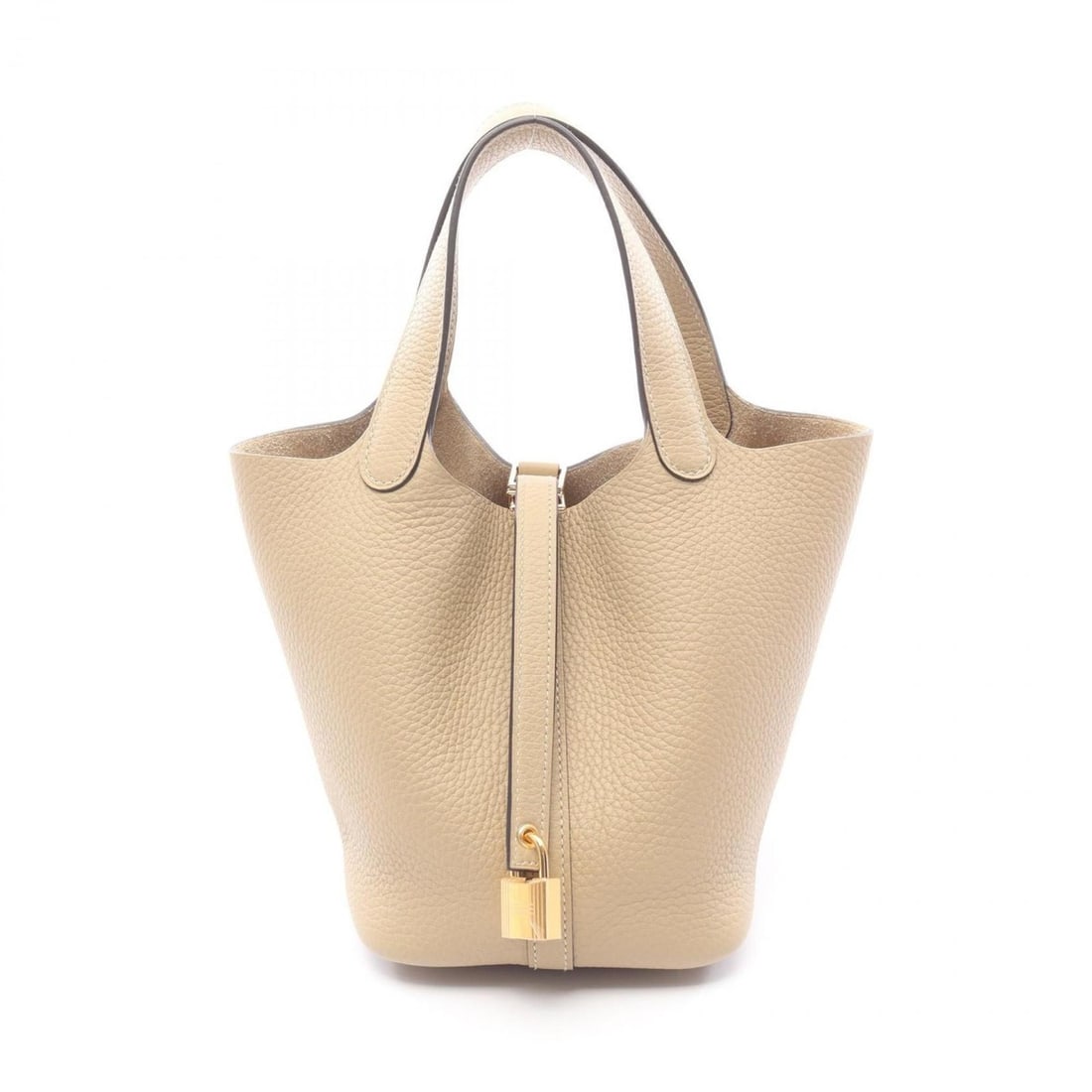 Hermes Hermès Picotin Lock PM Handbag, Taurillon Clemence Leather, Beige, Women's (1 of 9)