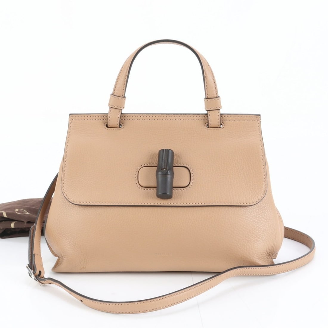Gucci Bamboo Daily 370831 Leather 2-Way Shoulder/Crossbody/Handbag for Women (1 of 10)