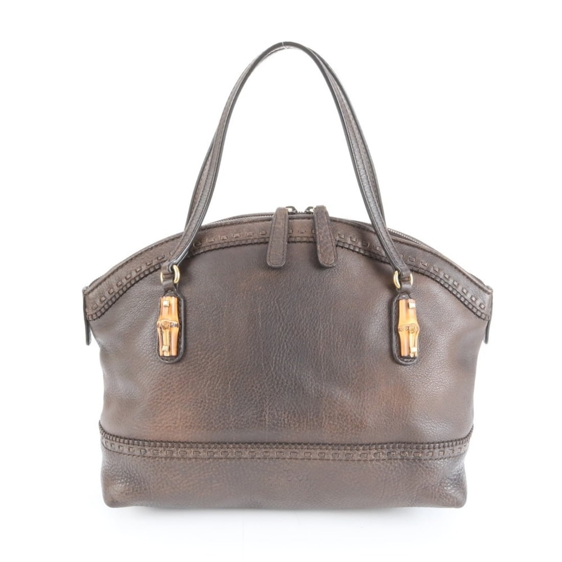 Gucci Bamboo Laid-Back Crafty 339002 Leather Tote Bag, Shoulder Brown, Women's (1 of 9)