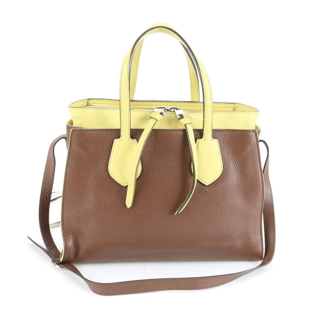 Gucci 370822 Leather 2-Way Shoulder Bag, Handbag, Brown, Women's (1 of 10)