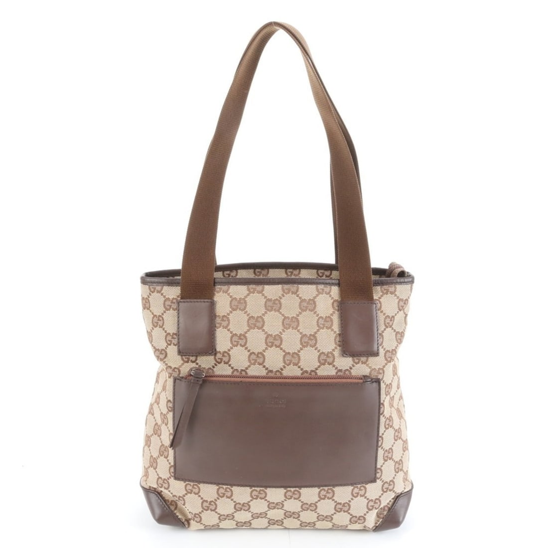 Gucci GG Canvas 28893 Leather Tote Bag Shoulder Handbag Brown Women's (1 of 12)