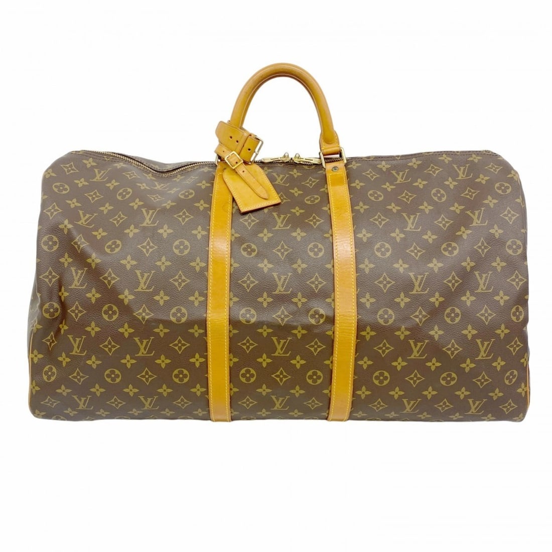 Louis Vuitton Monogram Keepall 60 Boston Bag M41422 Brown Men's/Women's (1 of 12)