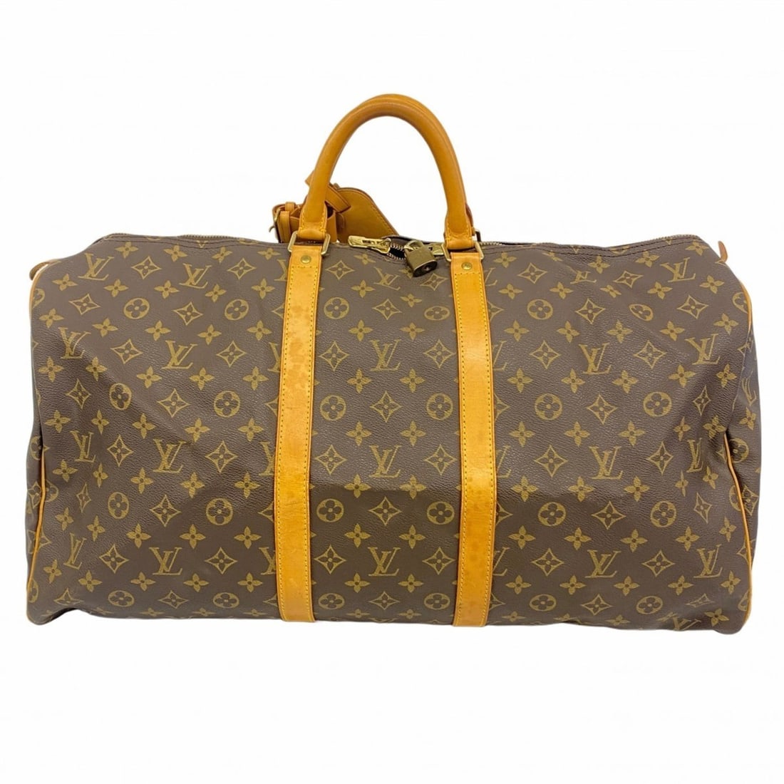 Louis Vuitton Monogram Keepall 55 Boston Bag M41424 Brown Men's and Women's (1 of 12)