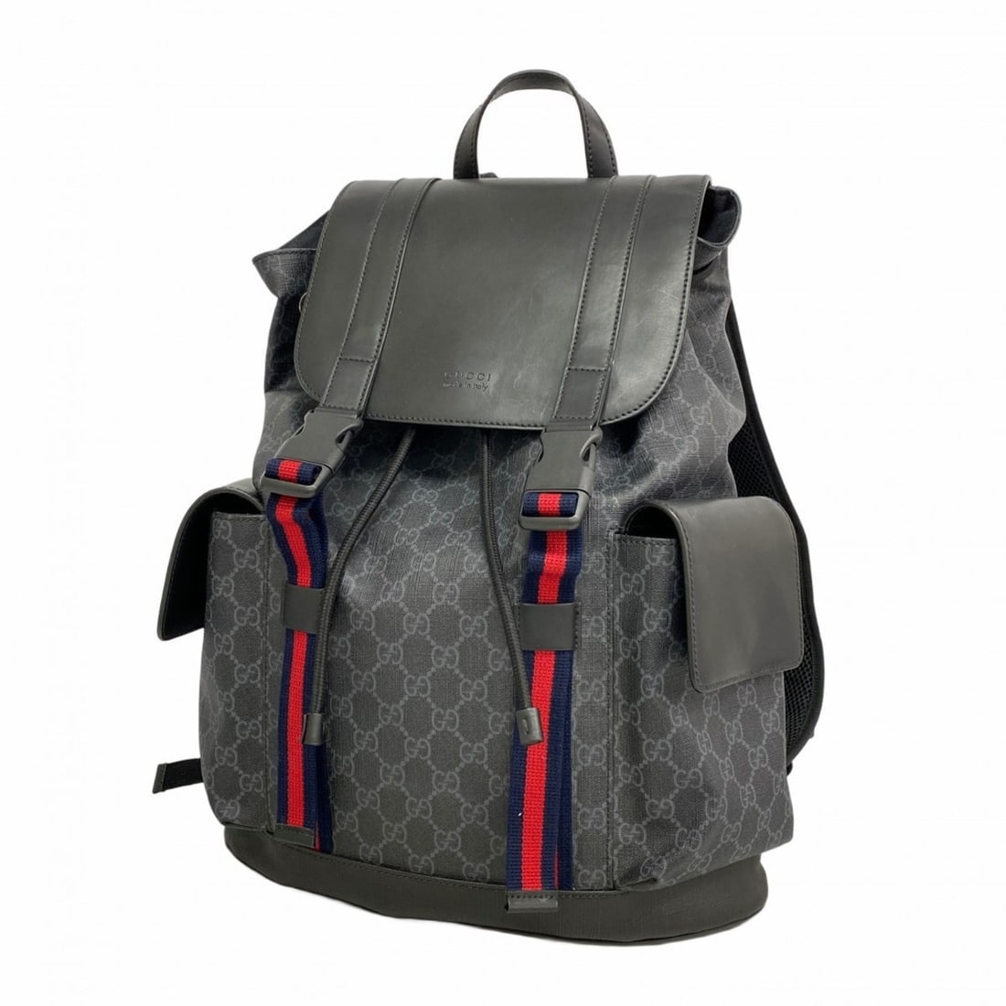 Gucci GG Supreme Backpack/Daypack 495563 Black Men's: --- Catalog ---Category: SizeSize (HxWxD): 44cm x 34cm x 12cm / 17.32'' x 13.38'' x 4.72''Category: DesignType: BackpackColor: BlackGender: MenMaterial: PVC Category: GeneralMPN: 495563Brand: Gucci---