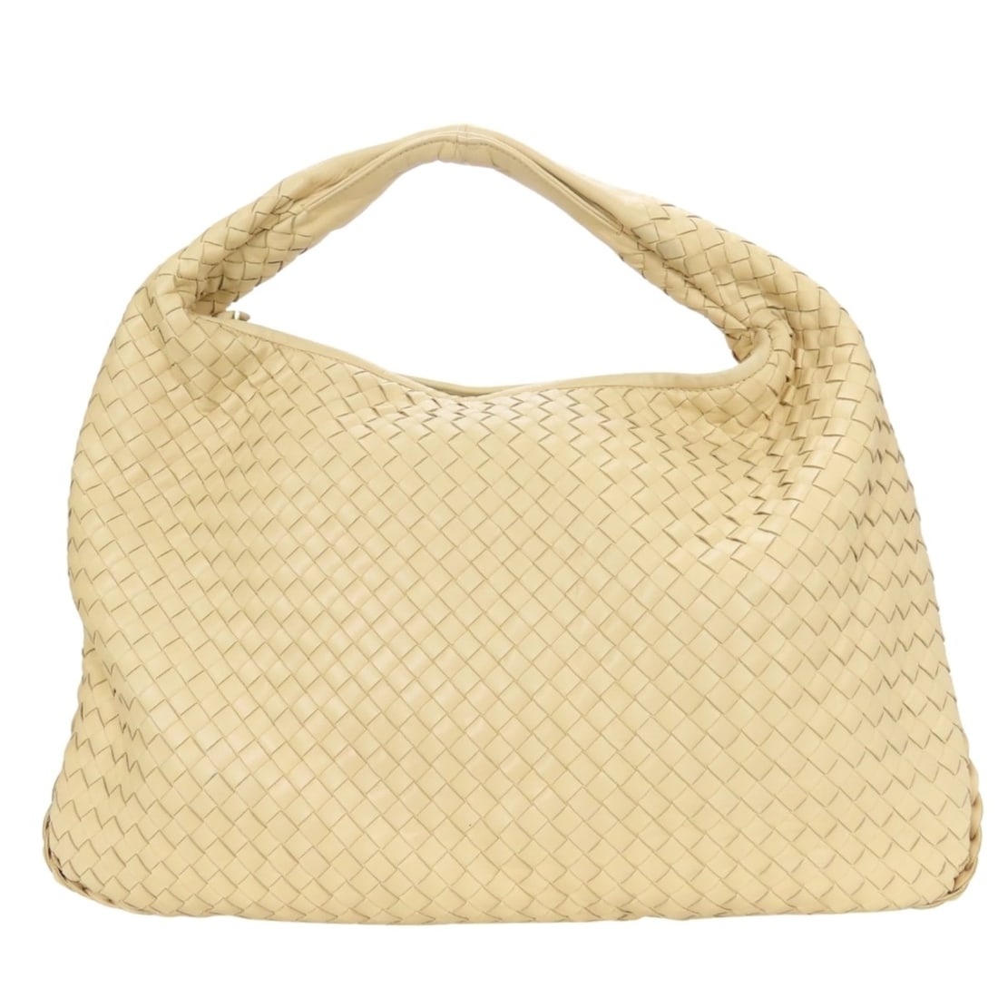 Bottega Veneta Intrecciato Shoulder Bag 115654, Cream Leather, One-Shoulder Bag, Women's, (1 of 20)