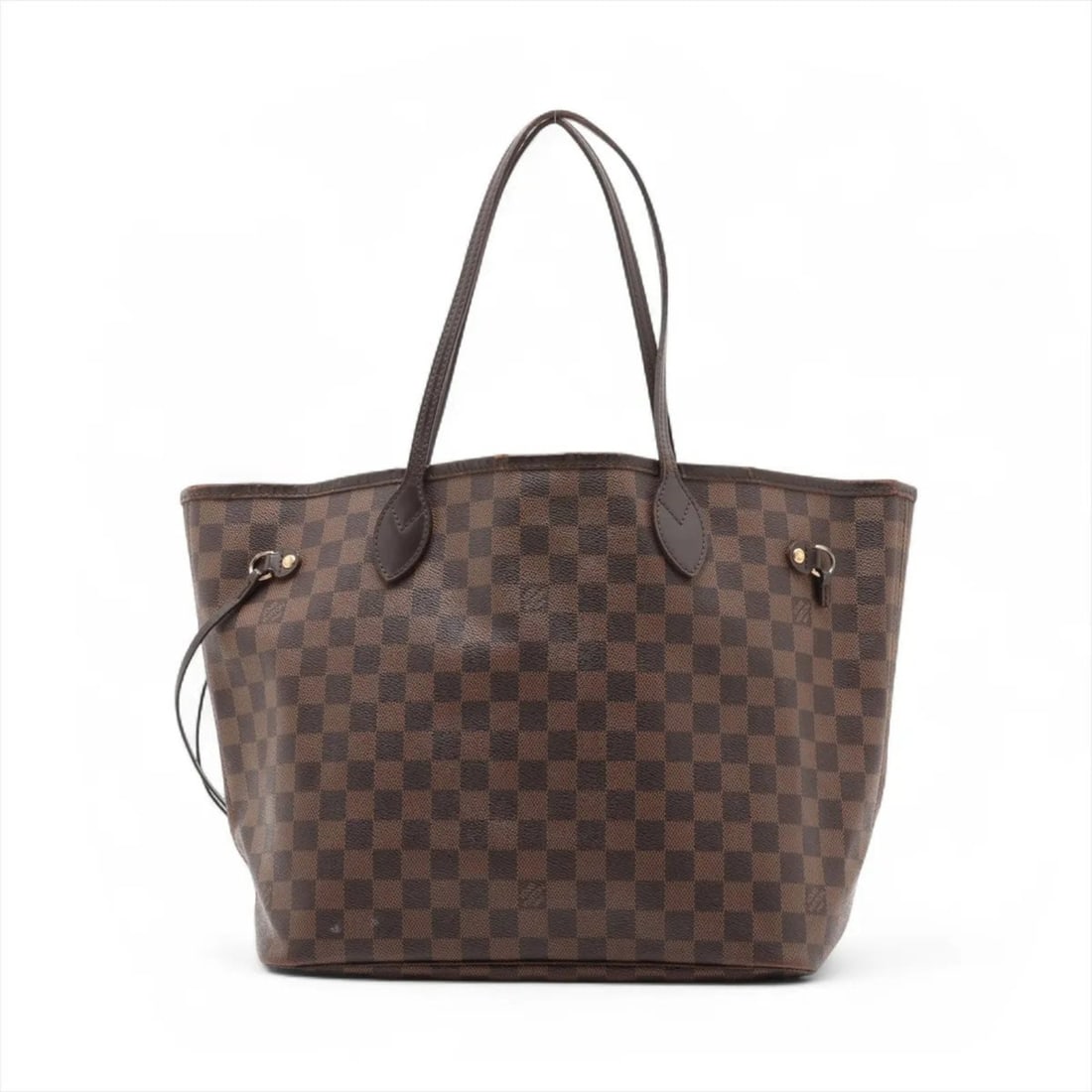 Louis Vuitton Damier Neverfull MM N40599 Leather Tote Bag Shoulder for Women: --- Catalog ---Category: SizeSize (HxWxD): 28cm x 32cm x 15cm / 11.02'' x 12.59'' x 5.9''Category: DesignType: Tote bagColor: EbeneGender: WomenMaterial: Coated canvas , Leather Category: GeneralLine: