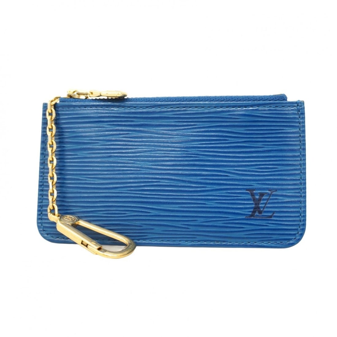 Louis Vuitton Epi Pochette Cle Wallet/Coin Case M63805 Toledo Blue for Men and Women (1 of 9)