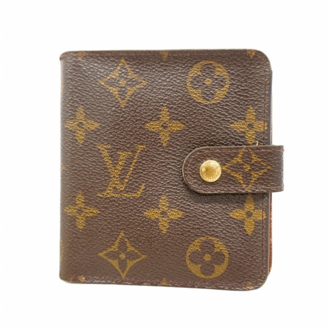 Louis Vuitton Monogram Compact Zip Wallet M61667 Brown Women's (1 of 17)
