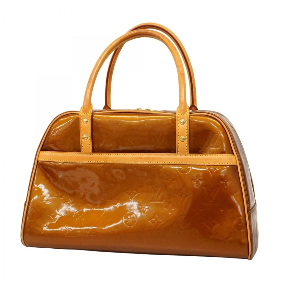 Louis Vuitton Vernis Tompkins Square Handbag M91103 Bronze Women's (1 of 14)