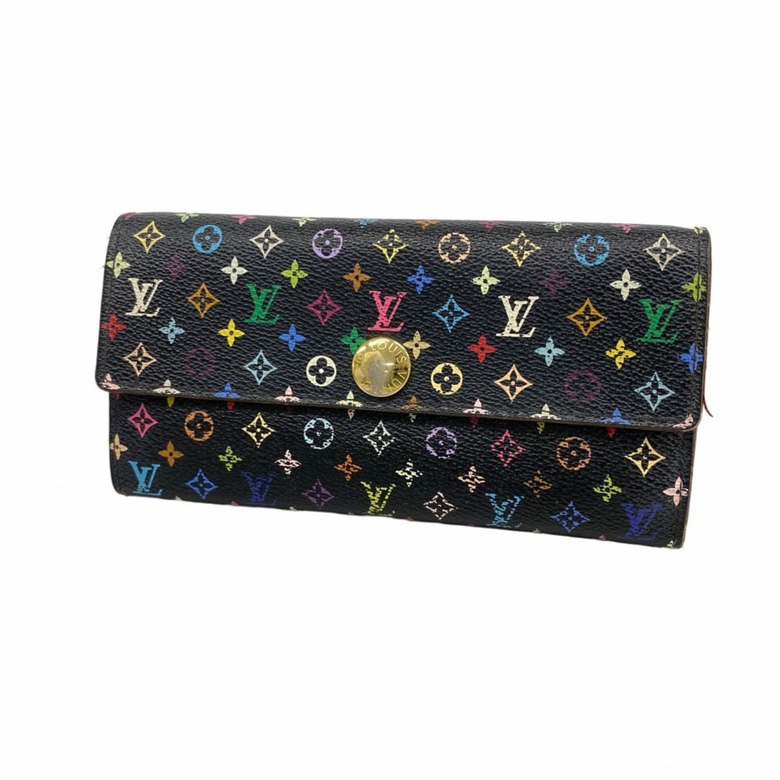 Louis Vuitton Monogram Multicolore Long Wallet, Portefeuille Sarah M93747, Grenard Women's (1 of 16)