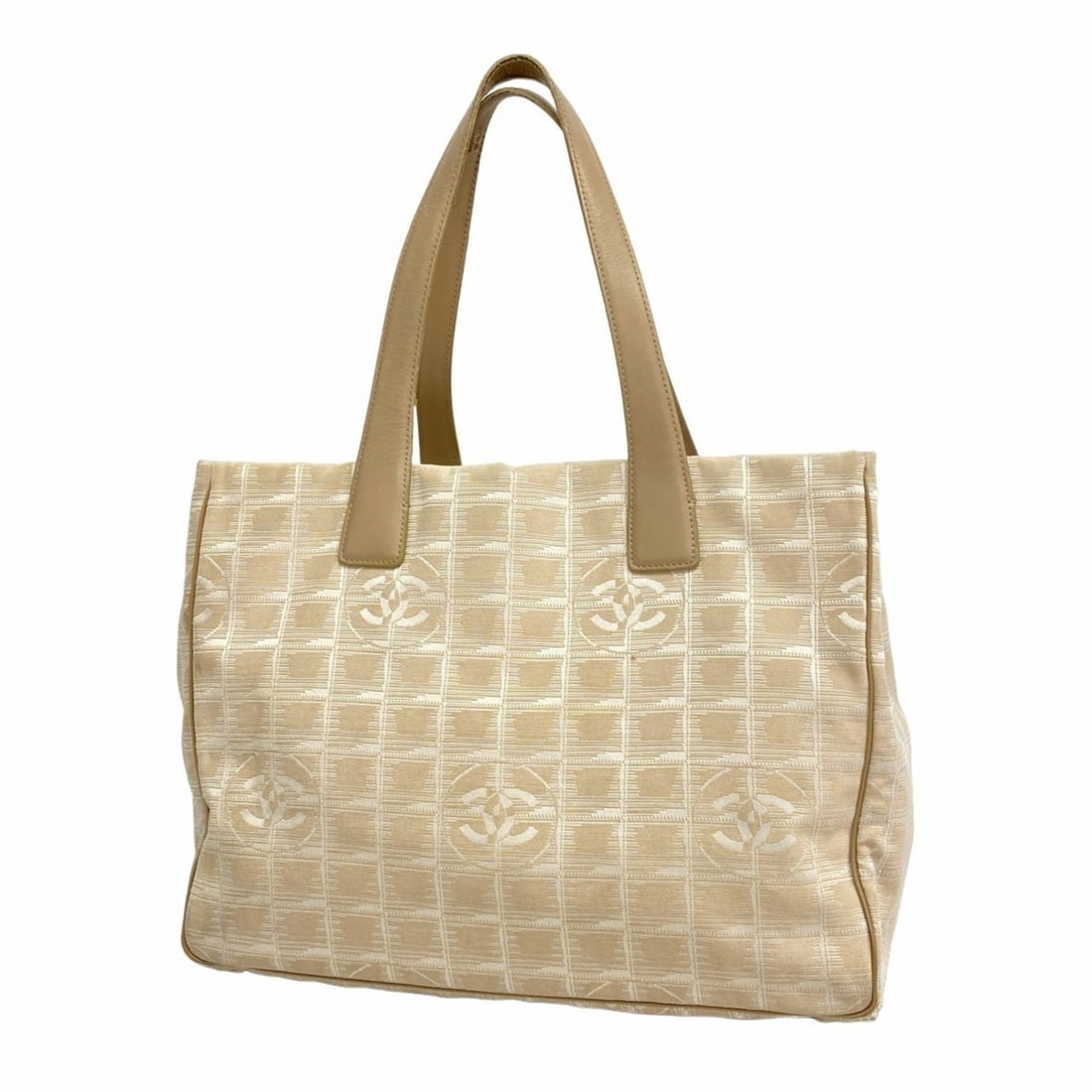 Chanel New Travel Nylon Tote Bag, Beige, Women's (1 of 11)