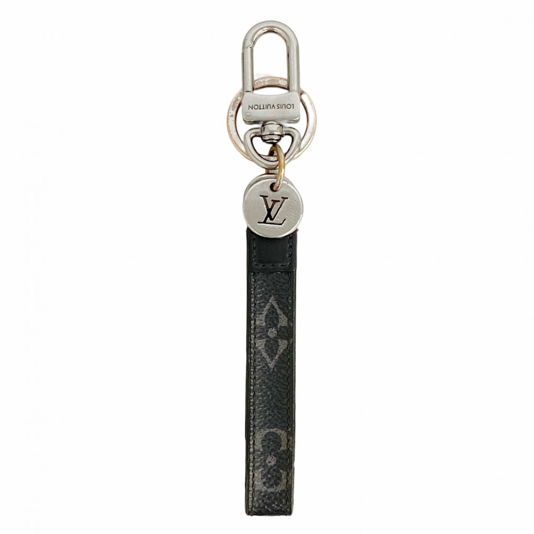 Louis Vuitton Monogram Eclipse Porte-Clés Dragonne Keychain M61950 Black Men's (1 of 10)