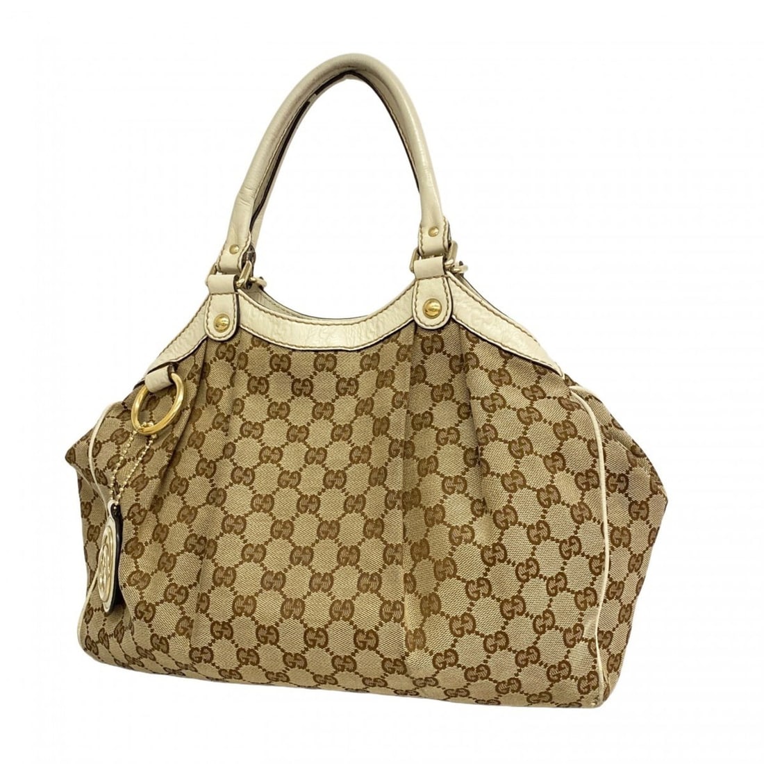 Gucci GG Canvas Sukey Tote Bag 211944 Brown Women's (1 of 13)