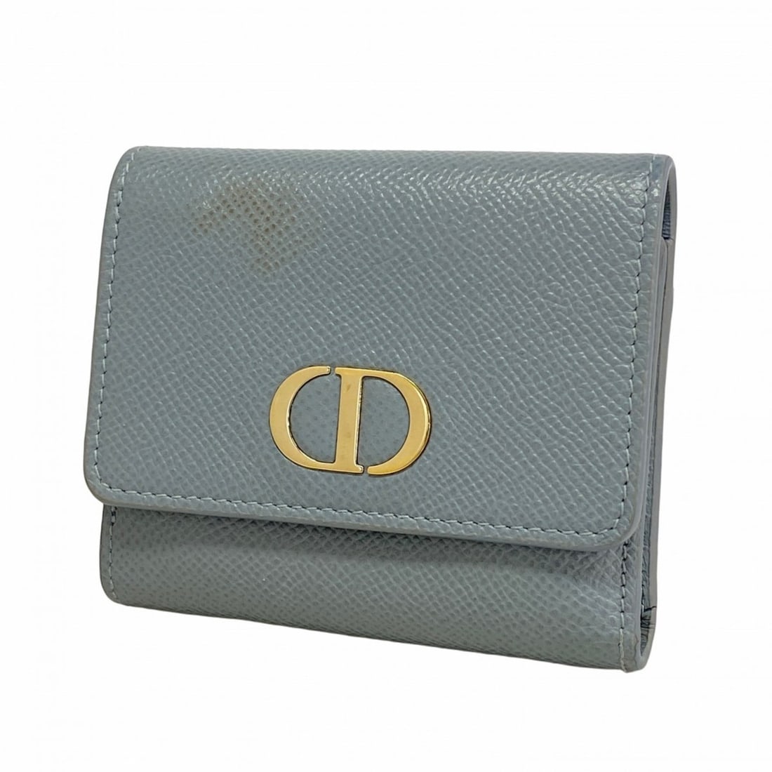 Christian Dior Tri-fold Wallet Leather Blue Gray Women's: --- Catalog ---Category: SizeSize (HxWxD): 9cm x 10cm x 2cm / 3.54'' x 3.93'' x 0.78''Category: DesignType: Wallet (tri-fold)Color: Blue, GrayGender: WomenMaterial: Leather Category: GeneralBrand: Chr