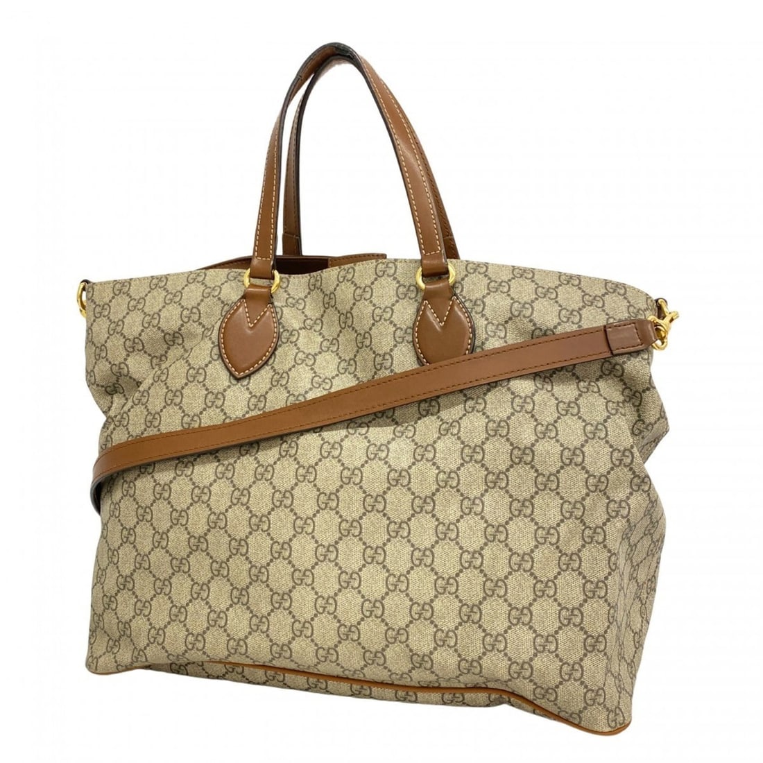 Gucci GG Supreme handbag 453705 beige women's (1 of 13)