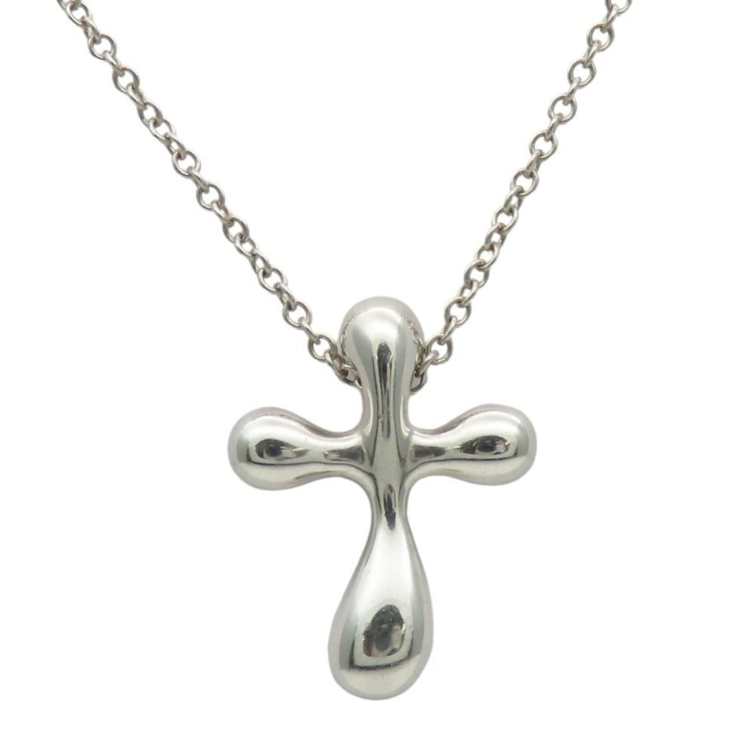 Tiffany & Co. Small Cross Necklace, SV925, Elsa Peretti, Women's, TIFFANY: --- Catalog ---Category: SizeWeight: 2.7g / 0.09oz.Pendant Size: 16mm x 12.2mm / 0.62'' x 0.48''Neck Circumference: 41.5 cm / 16.33''Category: DesignColor: SilverGender: WomenMaterial: Silver 925Neckl