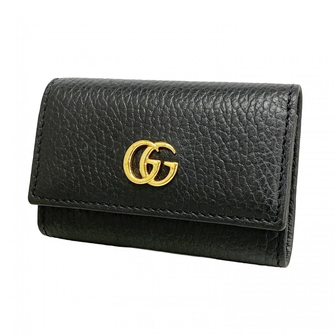 Gucci GG Marmont Key Case 456118 Leather Black Men's and Women's (1 of 7)