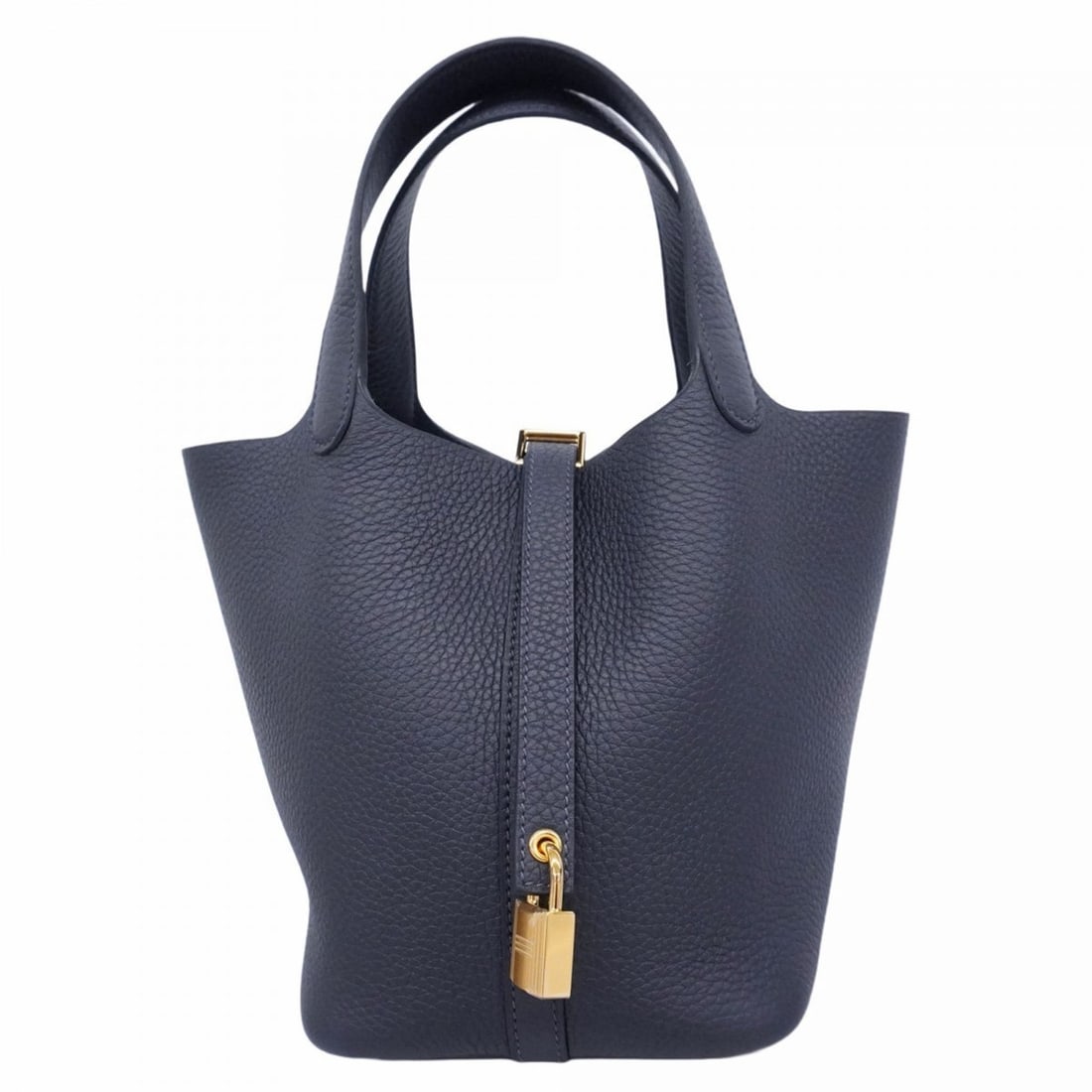 Hermes Hermès Picotin Lock PM Handbag in Taurillon Clemence Blue Indigo with K Stamp for Women (1 of 10)