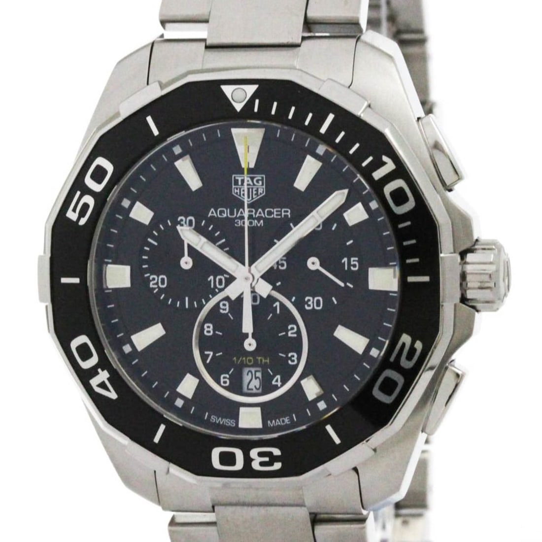 TAG HEUER Aquaracer Chronograph 300M Quartz Mens Watch CAY111A Polished (1 of 10)