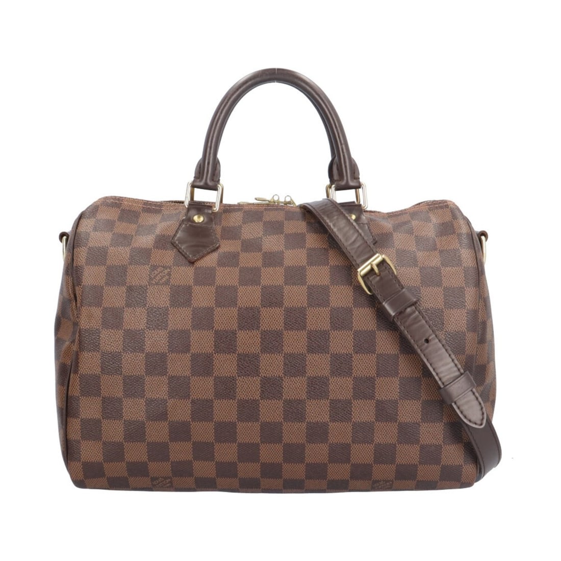 Pre-owned Louis Vuitton Speedy 30 Bandouliere Damier Shoulder Bag in Canvas (N41367) Brown. Women's. (1 of 17)