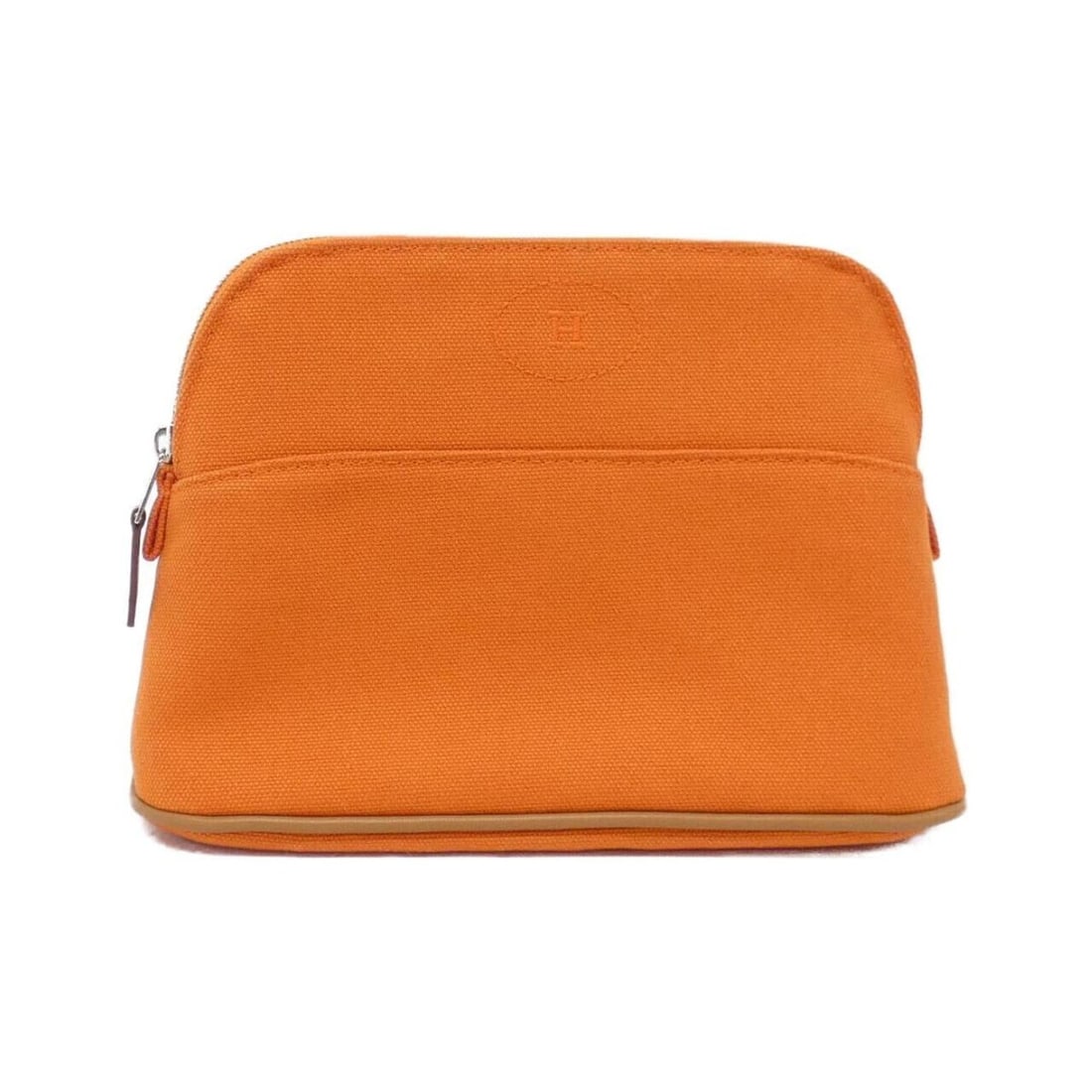 Hermes Hermès Bolide Mini 103773M Handbag Pouch: --- Catalog ---Category: SizeSize (HxWxD): 14cm x 20cm x 7cm / 5.51'' x 7.87'' x 2.75''Category: DesignType: PouchColor: OrangeGender: Women,MenMaterial: Canvas Hardware Color: SilverCategory: