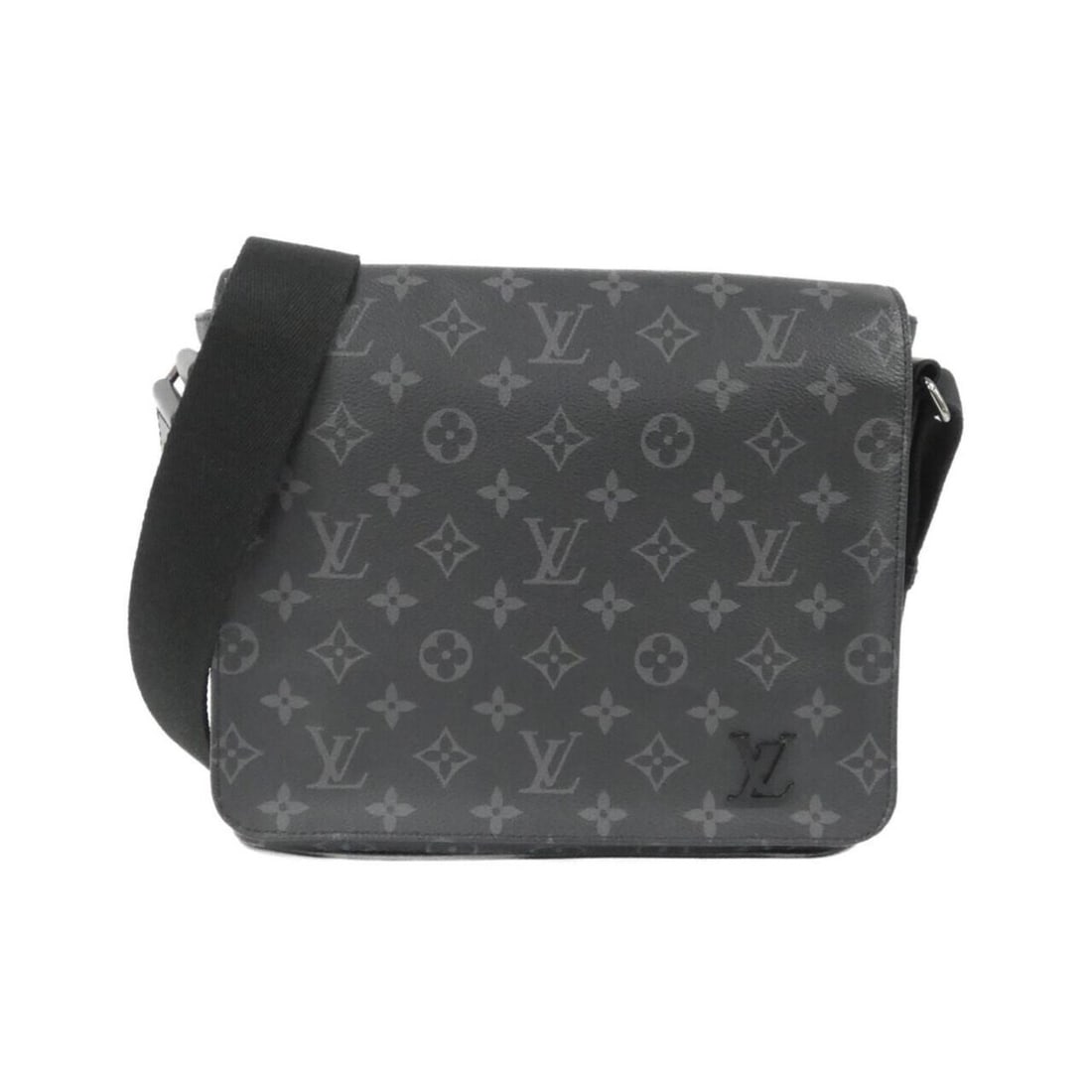 Louis Vuitton Monogram Eclipse District PM M44000 Shoulder Bag: --- Catalog ---Category: SizeSize (HxWxD): 22cm x 25cm x 8cm / 8.66'' x 9.84'' x 3.14''Category: DesignType: Shoulder bagColor: BlackGender: MenMaterial: Coated canvas Hardware Color: SilverCategory: