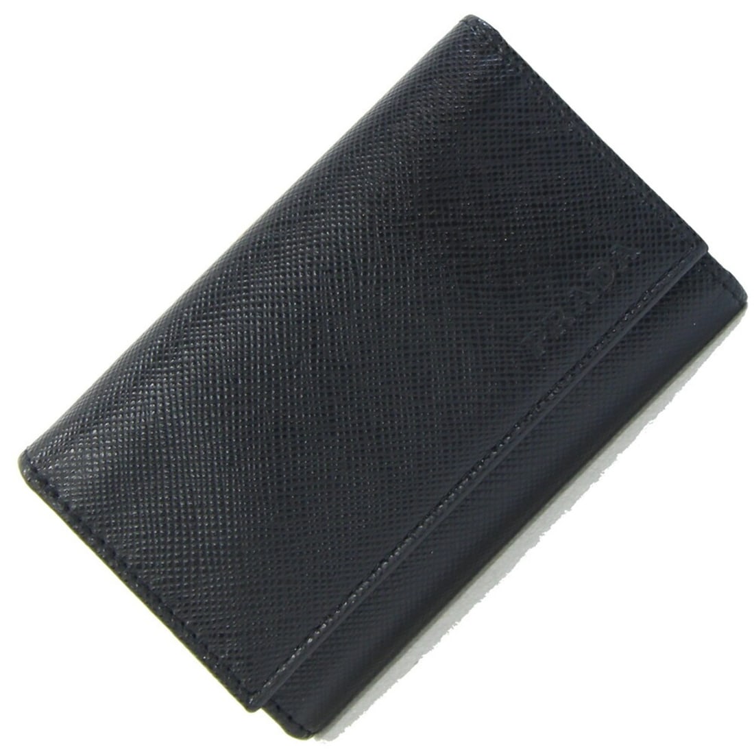 Prada 6-Key Case M25U Black Leather Car Key with Saffiano Handle, Smart Fit, for Men and Women (1 of 8)