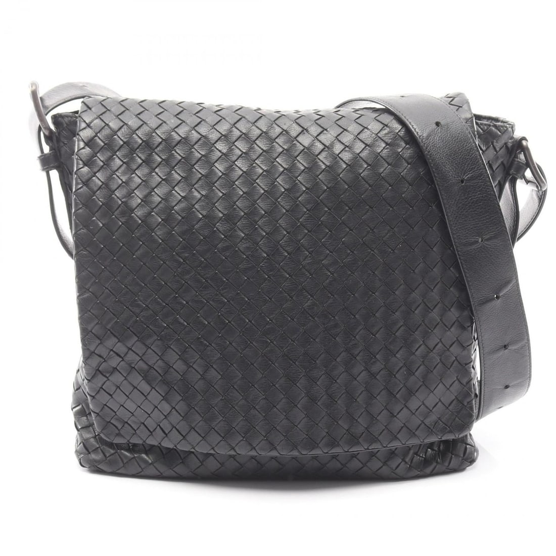 Bottega Veneta Intrecciato Shoulder Bag, Leather, Men's/Women's, Black (1 of 12)