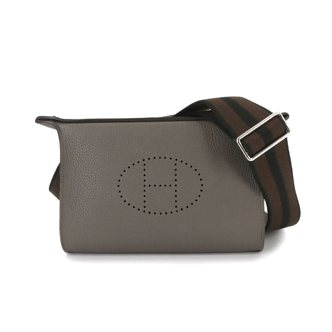 Hermes Hermès Videpoches Sangle Wooly Shoulder Bag, Togo Etain W Stamp, Silver Hardware (1 of 20)