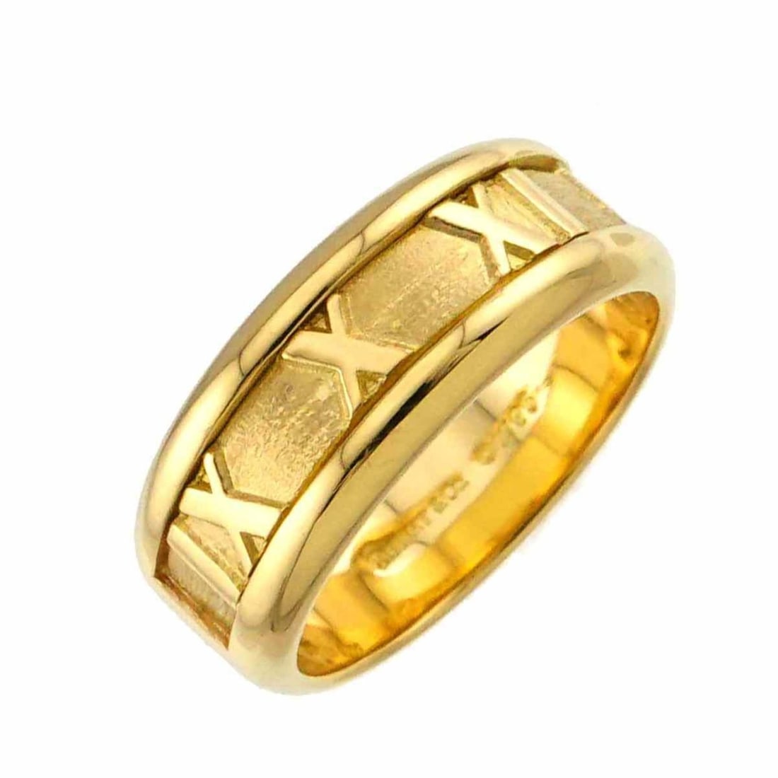 Tiffany & Co. Atlas Ring, size 9.5, 18K Yellow Gold (750): --- Catalog ---Category: SizeJP Size: 9.5US Size: 5Category: DesignType: Band ringGender: WomenMaterial: Yellow gold (18K)Category: GeneralBrand: Tiffany--- Item List ---Section: ConditionRanking: Ran