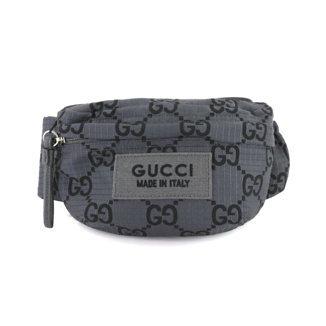Gucci Waist Bag, Pouch, GG Polyester Leather, Gray, Silver Hardware, 767934: --- Catalog ---Category: SizeSize (HxWxD): 13.5cm x 21cm x 4.5cm / 5.31'' x 8.26'' x 1.77''Category: DesignType: Fanny pack, Sling bagColor: GrayGender: Men,WomenMaterial: Polyester , Leather Category