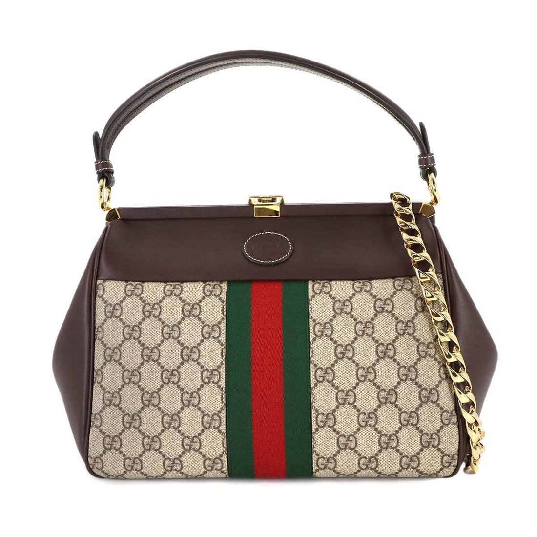 Gucci Ophidia Virgo 2-way hand/shoulder bag in GG Supreme canvas and leather beige brown (726428): --- Catalog ---Category: SizeSize (HxWxD): 22cm x 27.5cm x 15cm / 8.66'' x 10.82'' x 5.9''Category: DesignType: Handbag, Shoulder bagColor: Beige, BrownGender: WomenMaterial: GG Supreme , Leather Cate