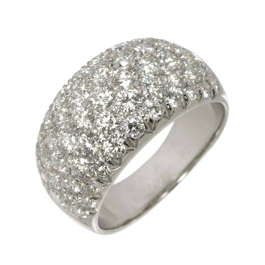Van Cleef & Arpels size 12.5 ring with paved diamonds in 18K white gold and 750 gold. (1 of 20)
